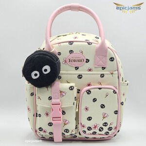 Studio Ghibli My Neighbor Totoro Soot Sprites Coin Pouch Pink Mini Backpack New